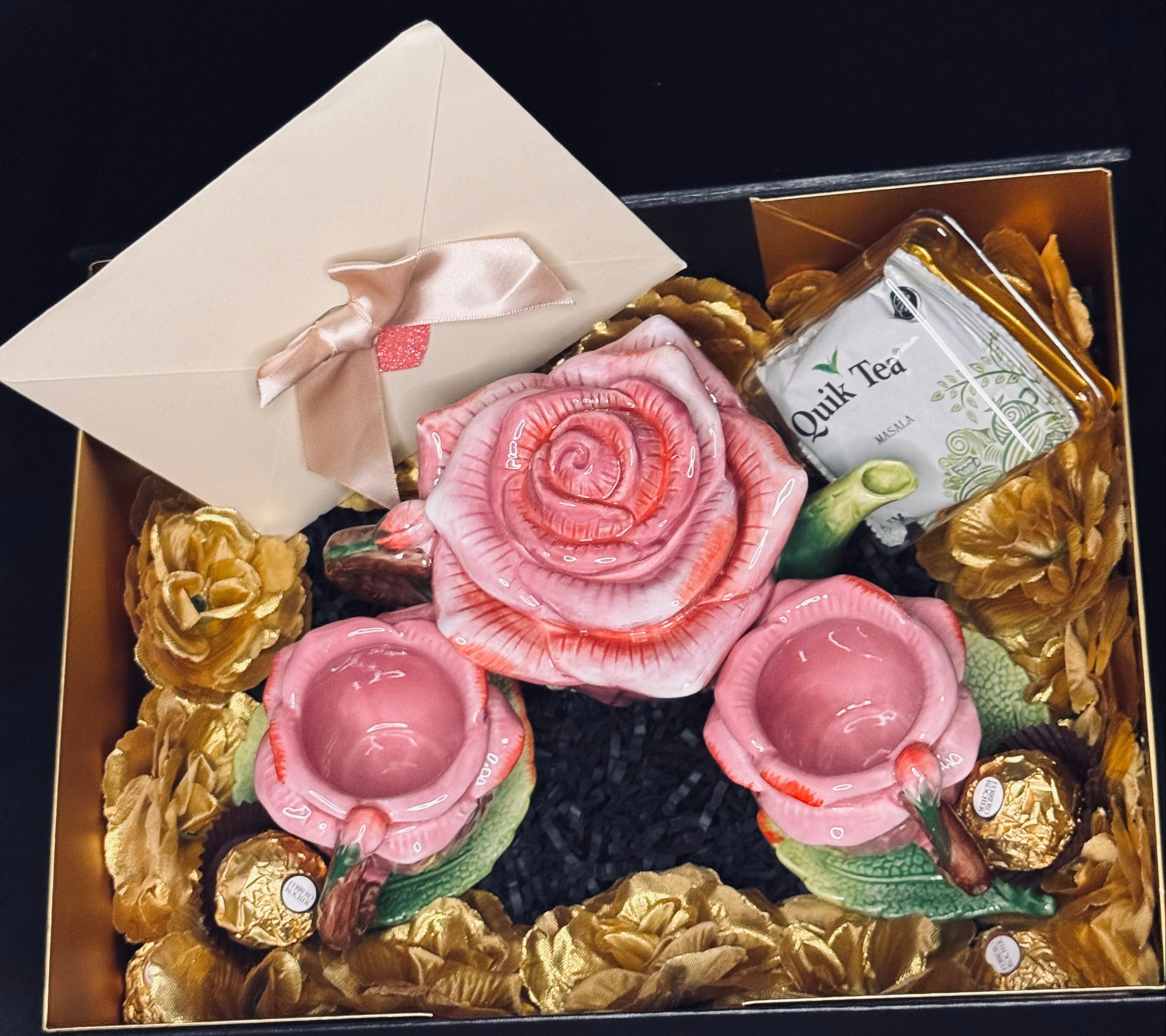 Letters & Roses Rose Tea Set | Luxury Tea Gift Box